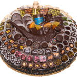 Rosh Hashanah Ebony Seagrass Chocolate Gift Basket Premium Deluxe