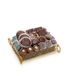 Gold Scroll Square Chocolate Gift Basket