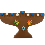 Chanukah Chocolate Menorah Flat