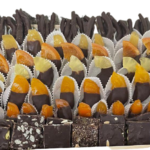 Chocolate Glazed Fruit & Bark Wood Tray Deluxe
