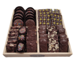 Chocolate Sectional Wood Tray Premium