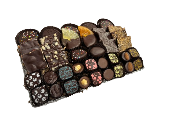 Shimmering Mesh Chocolate Gift Basket Premium