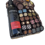 Oasis Seagrass Chocolate Gift Basket W. Wine