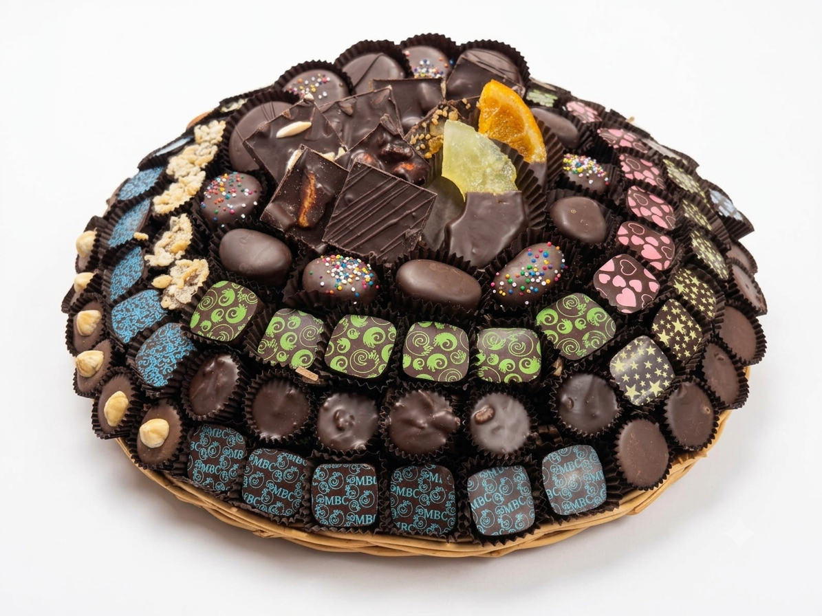 Dream Wicker Chocolate Gift Basket Deluxe